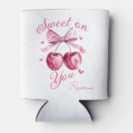 Sweet on You"  blik met kersenthema Blikjeskoeler