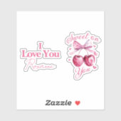 Sweet on You"  Cherry-Themd Sticker (Vel)