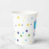 Sweet One 1e verjaardag blauw groen Papieren Bekers (Rechts)