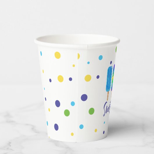 Sweet One 1e verjaardag blauw groen Papieren Bekers (Rechts)