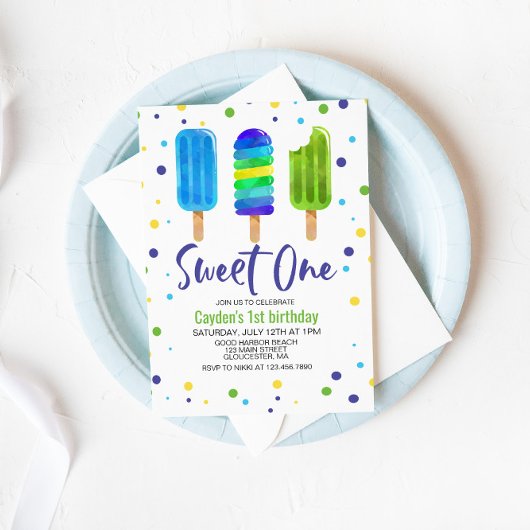 Sweet One 1e verjaardag uitnodiging