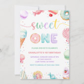 Sweet One 1e verjaardag uitnodiging (Voorkant)