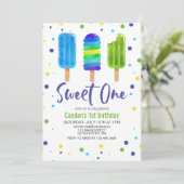 Sweet One 1er anniversaire Invitation (Debout devant)