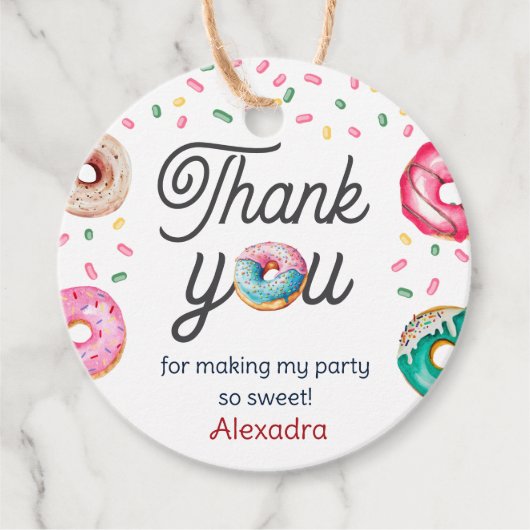 Sweet One 1st Birthday Bedankjes Labels (Voorkant)