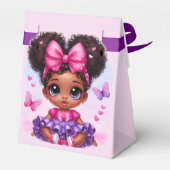 Sweet ONE Afro Puff Baby Meisje Pastel 1e Verjaard Bedankdoosjes (Achterkant)