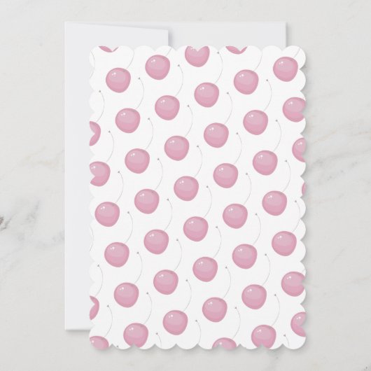 Sweet One Cherry Cake Bunny Invitation (Dos)