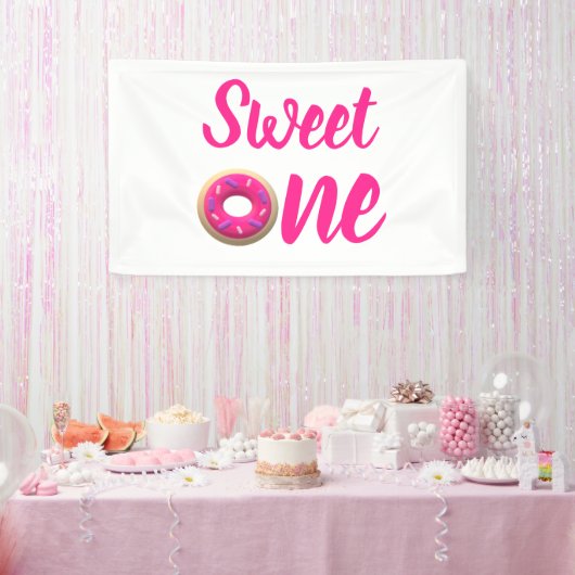 Sweet One Donut 1st Birthday Spandoek (Feest)