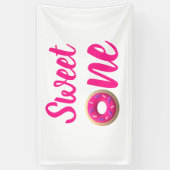 Sweet One Donut 1st Birthday Spandoek (Verticaal)