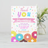 Sweet One Donut Birthday Bedankt voor je kaartje Kaart (Staand voorkant)