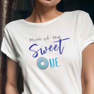 Sweet One Donut Blue 1st Birthday Party Mom T-shirt