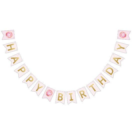 Sweet One Donut Bonne Bannière d'anniversaire (Tout)