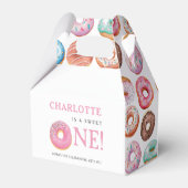 Sweet One Donut Pink 1e eerste verjaardag Bedankdoosjes (Achterkant)