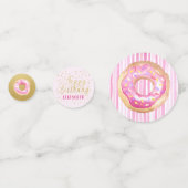 Sweet One Donut Pink & Gold Party Decor Confetti (Voorkanten)