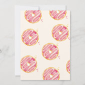 Sweet one donut roze meisje eerste verjaardag kaart (Achterkant)