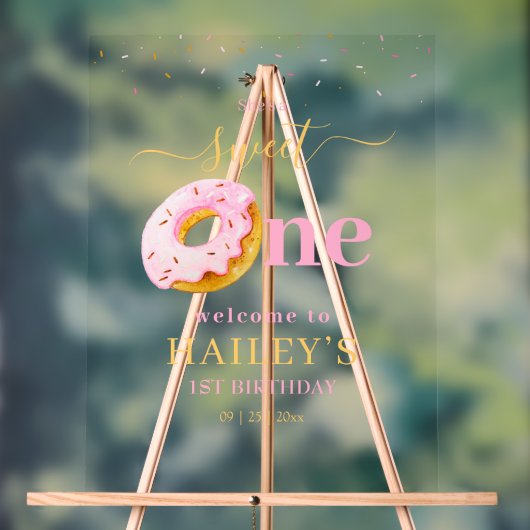 Sweet One Donuts Anniversaire Invitation, Donuts R (Neutre)