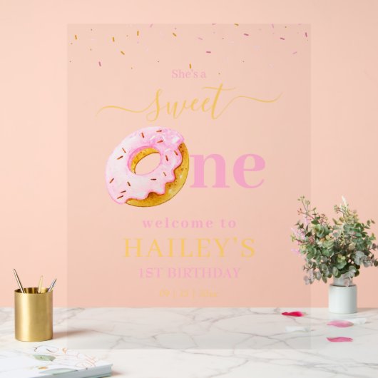 Sweet One Donuts Anniversaire Invitation, Donuts R (Mariage)