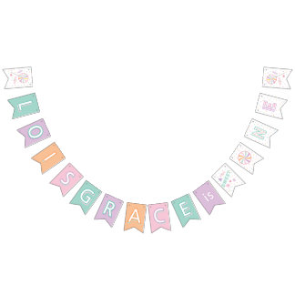 Sweet One First Birthday Custom Bunting Flags Vlaggetjes