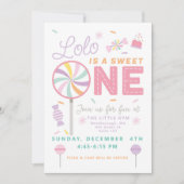 Sweet One First Birthday customizable Invitation (Devant)