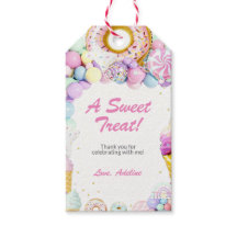 Sweet One First Birthday Favor Tags | Pastel Candy