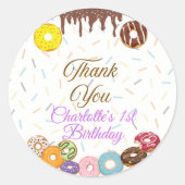 Sweet One First Birthday Favoriser autocollant (Devant)