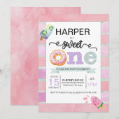 Sweet One First Birthday Invitation (Devant / Derrière)