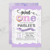 Sweet One First Birthday Invitation (Devant / Derrière)