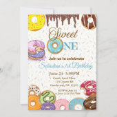 Sweet One First Birthday Invitation - Garçon (Devant)