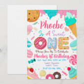 Sweet One First Birthday Party Invitation (Devant / Derrière)