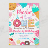 Sweet One First Birthday Party Invitation (Devant)