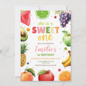 Sweet One Fruit 1er Invitation d'anniversaire, fêt (Devant)