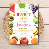 Sweet One Fruit 1er Invitation d'anniversaire, fêt