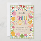 Sweet One Fruit 1st Birthday Invitation (Devant)