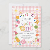 Sweet One Fruit 1st Birthday Invitation (Devant)