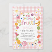 Sweet One Fruit 1st Birthday Invitation (Devant)