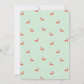 Sweet One Girl Anniversaire Invitation Cherry été (Dos)