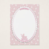 Sweet One Girl Gift Label Visitekaartje (Achterkant)