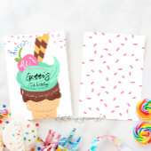 Sweet One Ice Cream First Birthday Invitation