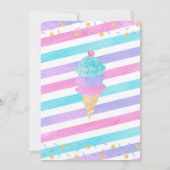 Sweet One Ice Cream First Birthday-uitnodigingen Kaart (Achterkant)