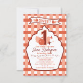 Sweet One Photo Invitations Flat Thank You Card (Devant)