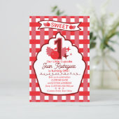 Sweet One Photo Invitations Flat Thank You Card (Debout devant)