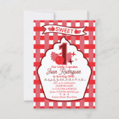 Sweet One Photo Invitations Flat Thank You Card (Devant)