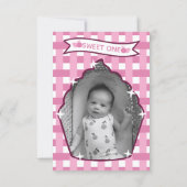 Sweet One Photo Invitations Flat Thank You Card Bedankkaart (Achterkant)