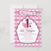 Sweet One Photo Invitations Flat Thank You Card Bedankkaart (Voorkant)