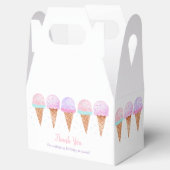 Sweet One Roze Pastel Ijs Verjaardag Bedankdoosjes (Geopend)