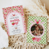Sweet One Strawberry 1er anniversaire Invitation