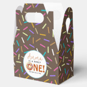 Sweet One waterverf schattige donuts 1 verjaardag Bedankdoosjes (Geopend)