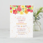 Sweet Oranje Botanische Rozen Spring Surprise Part Kaart (Staand voorkant)