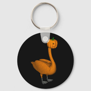 Sweet Oranje Halloween Swan Sleutelhanger