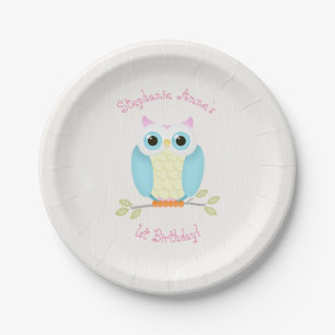 Sweet Owl Birthday Papieren Bordje