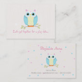 Sweet Owl Jouer des cartes de date (Devant / Derrière)